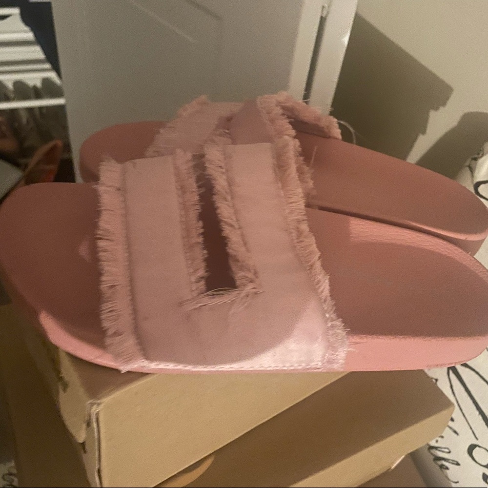 Pink flip flops